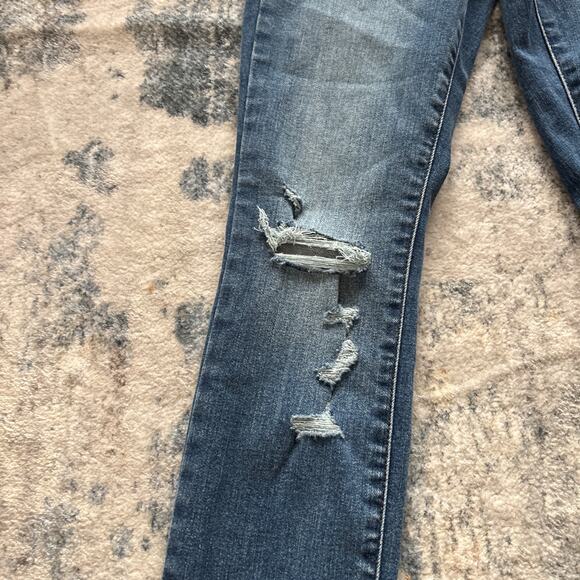 Universal Thread Super Stretch High Rise Skinny Jeans Ripped Distressed Women 00 - Picture 4 of 9